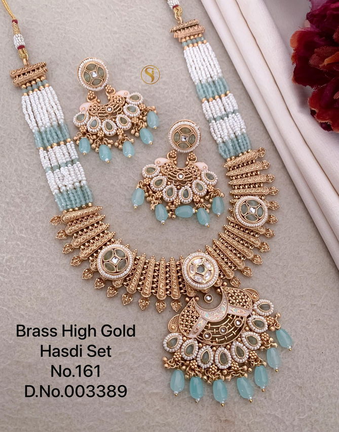 3387 BH Brass High Gold Bridal Hasadi Set Wholesale Shop In Surat
